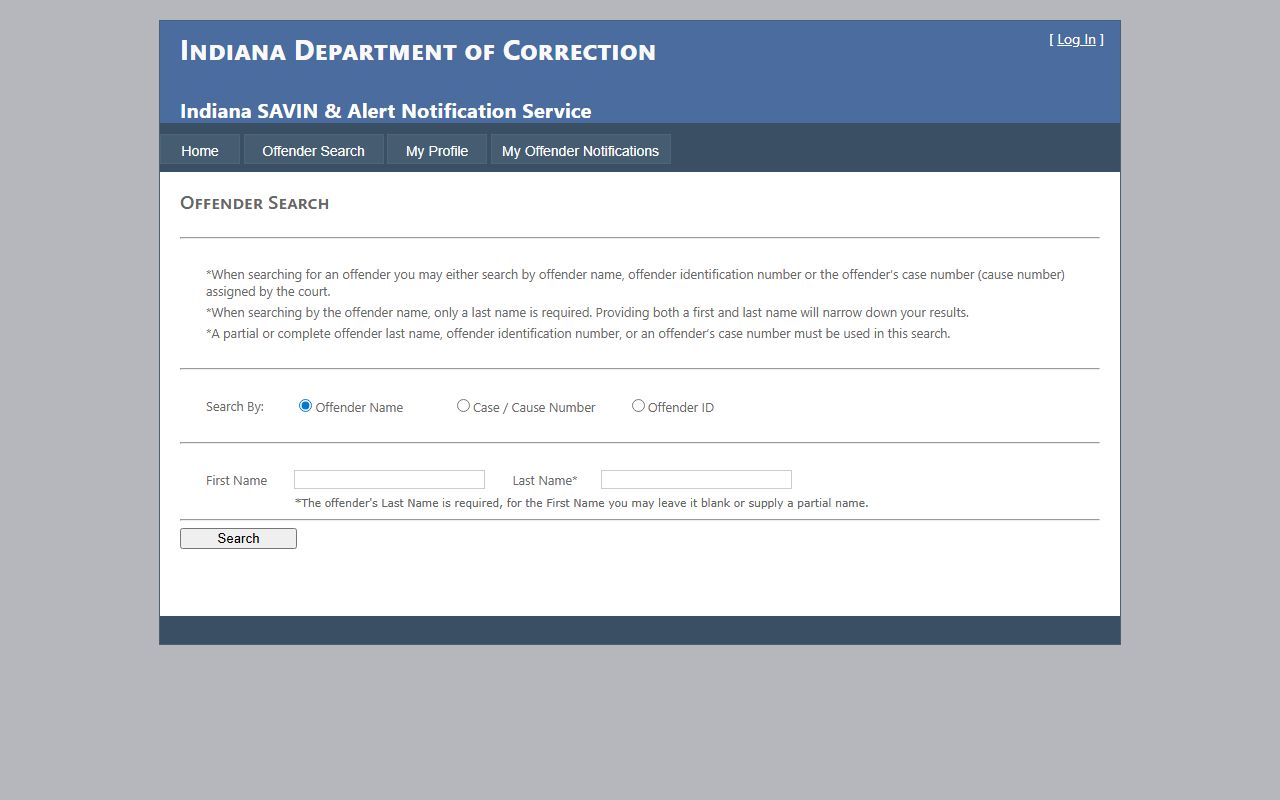Spencer County inmate records Indiana SAVIN offender search