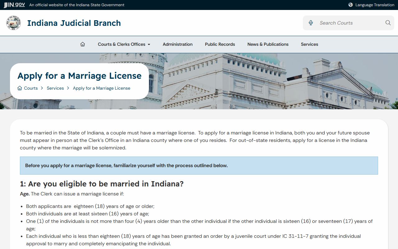 Spencer County marriage records statewide Indiana marriage license service